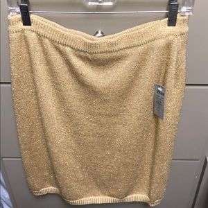 Cache gold sparkle skirt l
